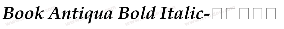 Book Antiqua Bold Italic字体转换